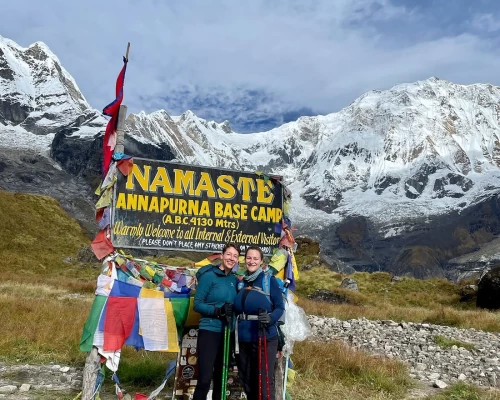 Lesbian abc trekking couple